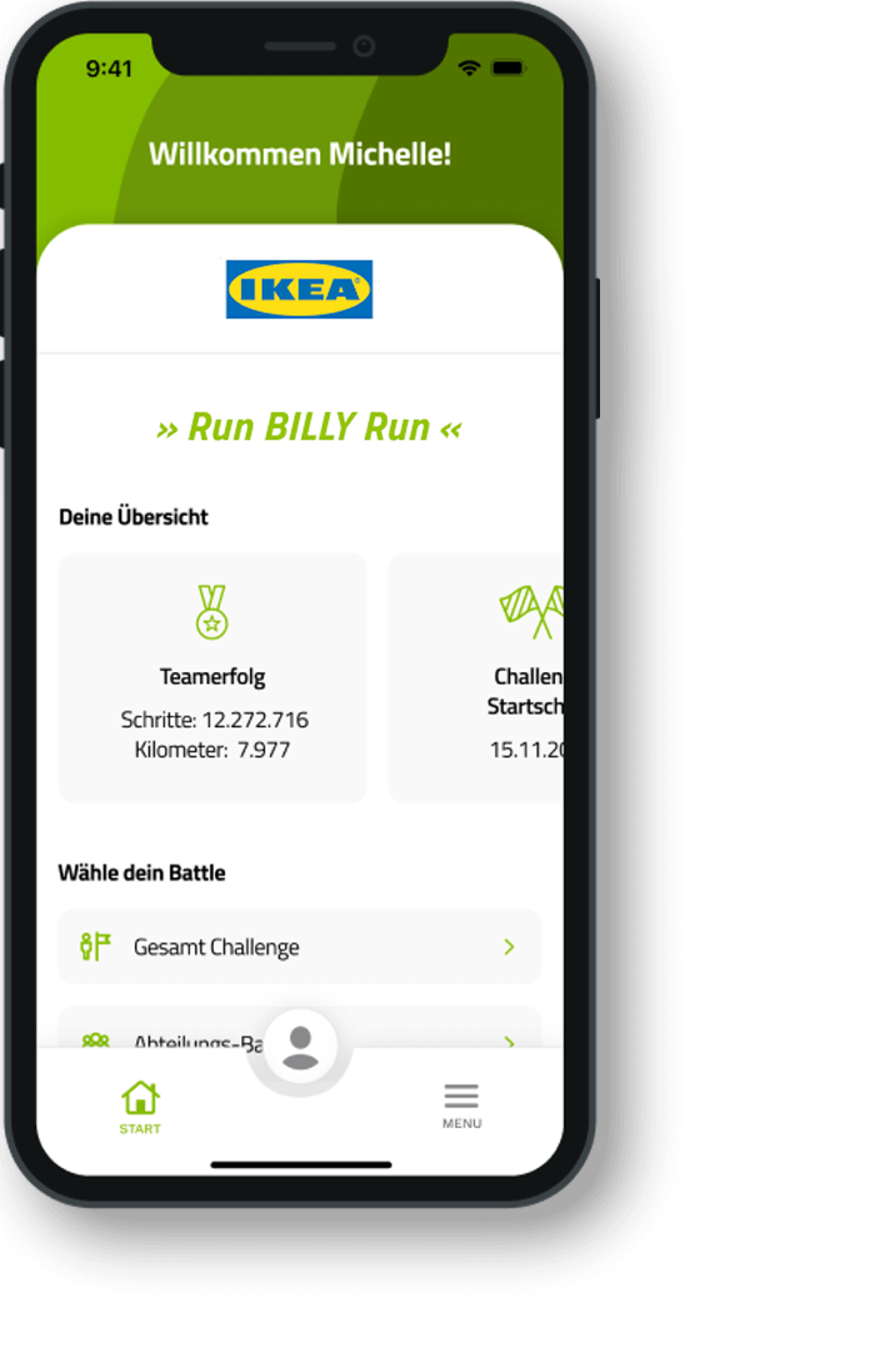 Screenshot der Dasfitnesswunder-App